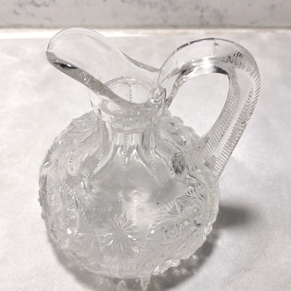 Antique Handblown Cruet Aztec Daisy Spinner Pattern Made by McKee Circa 1890 EUC - Picture 8 of 11